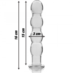 NEBULA SERIES BY IBIZA - MODELO 10 DILDO CRISTAL BOROSILICATO ROSA 16.5 CM -O- 3.5 CM