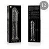 NEBULA SERIES BY IBIZA - MODELO 12 DILDO CRISTAL BOROSILICATO ROSA 17 CM -O- 3.5 CM