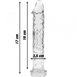 NEBULA SERIES BY IBIZA - MODELO 12 DILDO CRISTAL BOROSILICATO ROSA 17 CM -O- 3.5 CM