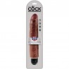 KING COCK - PENE REALISTICO VIBRADOR 25.6 CM MARRON