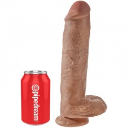 KING COCK - PENE REALISTICO CON TESTICULOS 22.6 CM CARAMELO