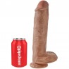 KING COCK - PENE REALISTICO CON TESTICULOS 22.6 CM CARAMELO