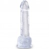 KING COCK - CLEAR PENE REALISTICO CON TESTICULOS 15.2 CM TRANSPARENTE