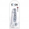 KING COCK - CLEAR PENE REALISTICO CON TESTICULOS 16.5 CM TRANSPARENTE