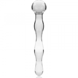 NEBULA SERIES BY IBIZA - MODELO 13 DILDO CRISTAL BOROSILICATO ROSA 18 CM -O- 3.5 CM