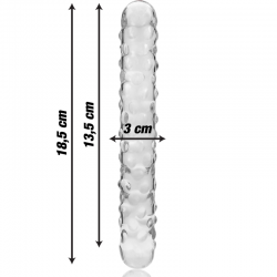 NEBULA SERIES BY IBIZA - MODELO 15 DILDO CRISTAL BOROSILICATO ROSA 18.5 CM -O- 3 CM