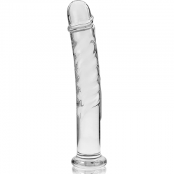 NEBULA SERIES BY IBIZA - MODELO 16 DILDO CRISTAL BOROSILICATO ROSA 18.5 CM -O- 3 CM