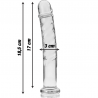 NEBULA SERIES BY IBIZA - MODELO 16 DILDO CRISTAL BOROSILICATO ROSA 18.5 CM -O- 3 CM