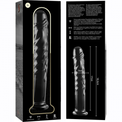 NEBULA SERIES BY IBIZA - MODELO 16 DILDO CRISTAL BOROSILICATO ROSA 18.5 CM -O- 3 CM