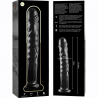 NEBULA SERIES BY IBIZA - MODELO 16 DILDO CRISTAL BOROSILICATO ROSA 18.5 CM -O- 3 CM