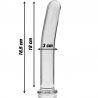 NEBULA SERIES BY IBIZA - MODELO 17 DILDO CRISTAL BOROSILICATO ROSA 18.5 CM -O- 3 CM