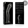 NEBULA SERIES BY IBIZA - MODELO 18 DILDO CRISTAL BOROSILICATO ROSA 18.5 CM -O- 3.5 CM