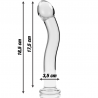 NEBULA SERIES BY IBIZA - MODELO 18 DILDO CRISTAL BOROSILICATO ROSA 18.5 CM -O- 3.5 CM