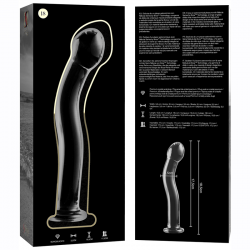 NEBULA SERIES BY IBIZA - MODELO 18 DILDO CRISTAL BOROSILICATO ROSA 18.5 CM -O- 3.5 CM