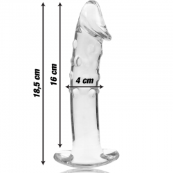 NEBULA SERIES BY IBIZA - MODELO 19 DILDO CRISTAL BOROSILICATO ROSA 18.5 CM -O- 4 CM