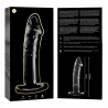 NEBULA SERIES BY IBIZA - MODELO 19 DILDO CRISTAL BOROSILICATO ROSA 18.5 CM -O- 4 CM