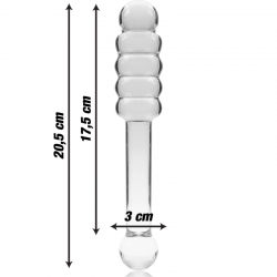 NEBULA SERIES BY IBIZA - MODELO 20 DILDO CRISTAL BOROSILICATO ROSA 20.5 CM -O- 3 CM