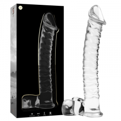 NEBULA SERIES BY IBIZA - MODELO 23 DILDO CRISTAL BOROSILICATO ROSA 21.5 CM -O- 4 CM