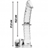 NEBULA SERIES BY IBIZA - MODELO 23 DILDO CRISTAL BOROSILICATO ROSA 21.5 CM -O- 4 CM