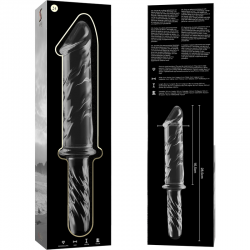 NEBULA SERIES BY IBIZA - MODELO 24 DILDO CRISTAL BOROSILICATO ROSA 28.5 CM -O- 5 CM