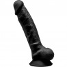 SILEXD - MODELO 1 PENE REALISTICO SILICONA PREMIUM SILEXPAN NEGRO 17.5 CM