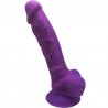 SILEXD - MODELO 1 PENE REALISTICO SILICONA PREMIUM SILEXPAN VIOLETA 17.5 CM