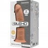 SILEXD - MODELO 2 PENE REALISTICO SILICONA PREMIUM SILEXPAN CARAMELO 23 CM