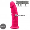 SILEXD - MODELO 2 PENE REALISTICO SILICONA PREMIUM SILEXPAN FUCSIA 23 CM