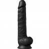 SILEXD - MODELO 1 PENE REALISTICO SILICONA PREMIUM SILEXPAN NEGRO 38 CM