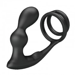 PRETTY LOVE - MARSHALL ANILLO PARA PENE + PLUG ANAL VIBRATORIO  CONTROL REMOTO