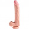 KING COCK - PENE REALISTICO 3D CON TESTICULOS 24.8 CM NATURAL