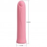 PRETTY LOVE - CURTIS MINI VIBRADOR SUPER POWER 12 VIBRACIONES SILICONA ROSA