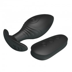 PRETTY LOVE - REGINA PLUG ANAL VIBRADOR RECARGABLE NEGRO