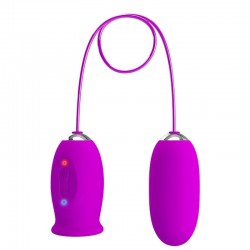 PRETTY LOVE - DAISY HUEVO DUAL VIBRADOR RECARGABLE MORADO