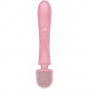 SATISFYER - TRIPLE LOVER MASAJEADOR VIBRADOR RABBIT ROSA