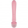 SATISFYER - TRIPLE LOVER MASAJEADOR VIBRADOR RABBIT ROSA