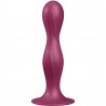 SATISFYER - DOUBLE BALL-R DILDO SILICONA AZUL