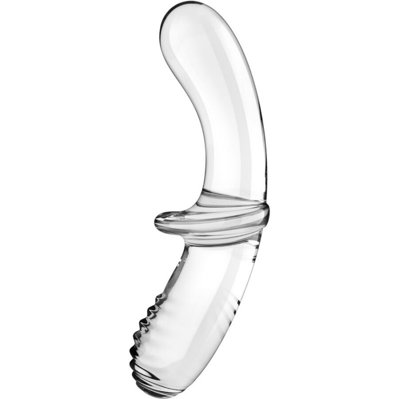 SATISFYER - DOUBLE CRYSTAL DILDO AZUL