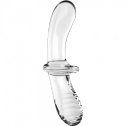 SATISFYER - DOUBLE CRYSTAL DILDO AZUL