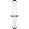 SATISFYER - DOUBLE CRYSTAL DILDO AZUL