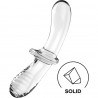 SATISFYER - DOUBLE CRYSTAL DILDO AZUL