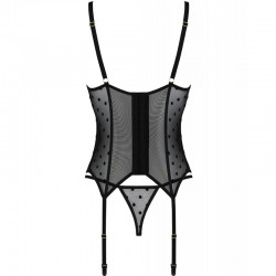 PASSION - MARINA CORSET  TANGA NEGRO S/M