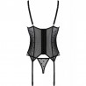 PASSION - MARINA CORSET  TANGA NEGRO S/M