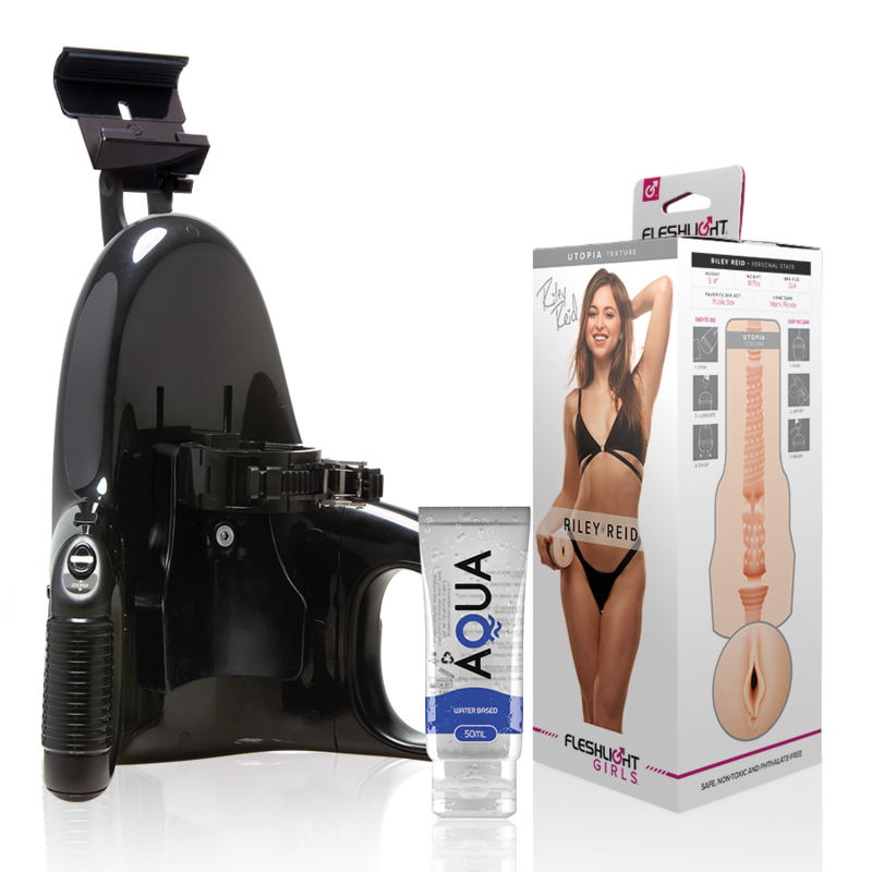 FLESHLIGHT - VAGINA RILEY REID UTOPIA + UNIVERSAL LAUNCH + LUBRICANTE AQUA QUALITY 50 ML