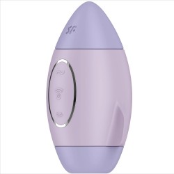 SATISFYER - MISSION CONTROL AZUL VIBRADOR PEQUEÑO DE DOBLE IMPULSO