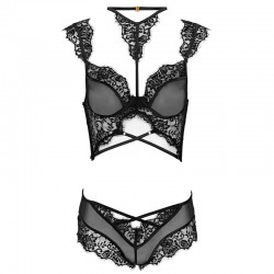 LIVCO CORSETTI FASHION - PALMENOM LC 90614 SUJETADOR + PANTY NEGRO