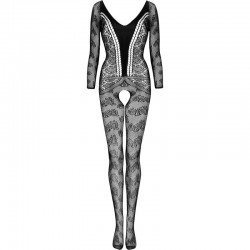 LIVCO CORSETTI FASHION - CORDILL LC 17357 BODYSTOCKING CROTCHLESS NEGRO TALLA ÚNICA