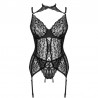 LIVCO CORSETTI FASHION - GIELLANDRA FOR THE SENSES COLLECTION CORSET + PANTY NEGRO