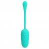 PRETTY LOVE - HUEVO VIBRADOR CON TEXTURA MARINA RECARGABLE VERDE AGUA