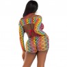 LEG AVENUE - SET TRES PIEZAS MULTICOLOR